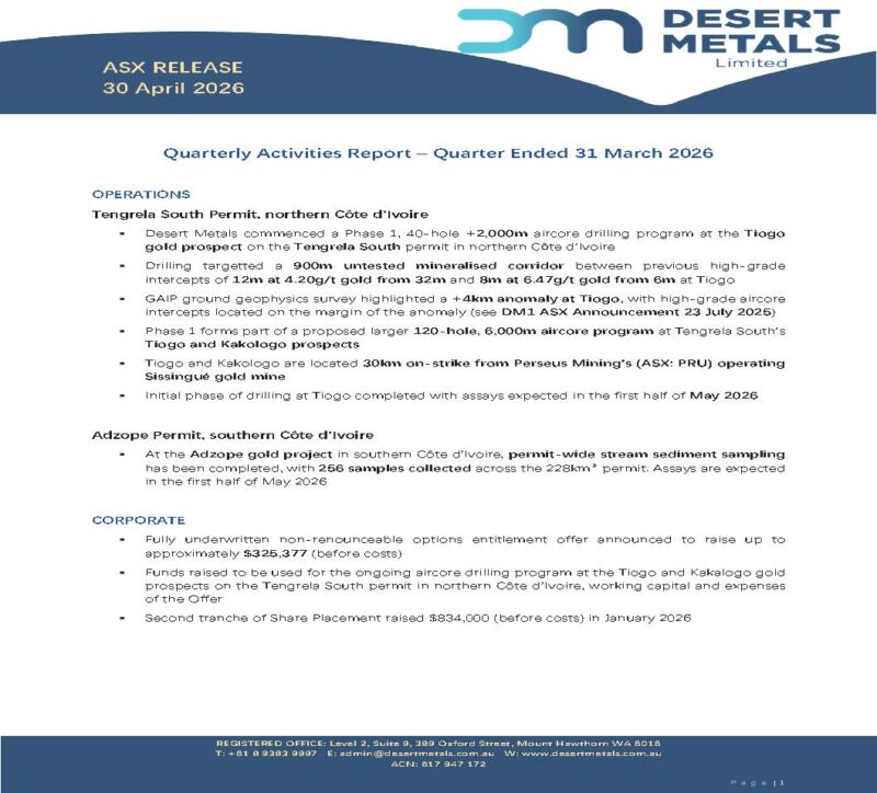 Image for the Tweet beginning: We've released our Quarterly Activities